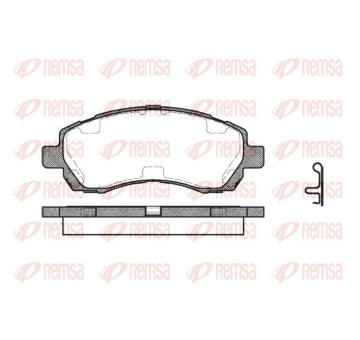 Sada brzdových destiček, kotoučová brzda REMSA 0647.02