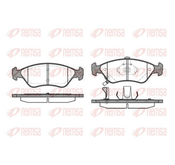 Sada brzdových destiček, kotoučová brzda REMSA 0648.02