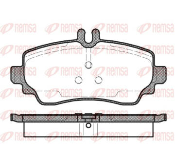 Sada brzdových destiček, kotoučová brzda REMSA 0650.02