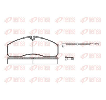 Sada brzdových destiček, kotoučová brzda REMSA 0651.12