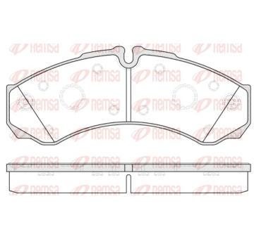 Sada brzdových destiček, kotoučová brzda REMSA 0651.20