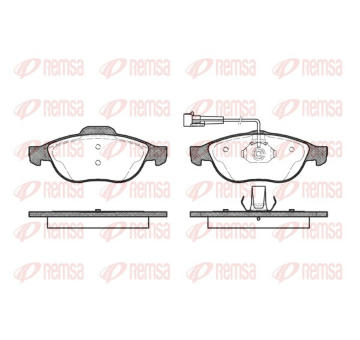 Sada brzdových destiček, kotoučová brzda REMSA 0660.02