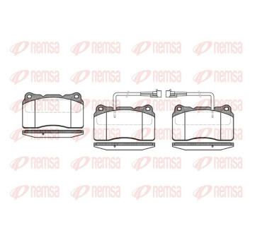 Sada brzdových destiček, kotoučová brzda REMSA 0666.02