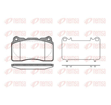 Sada brzdových destiček, kotoučová brzda REMSA 0666.10
