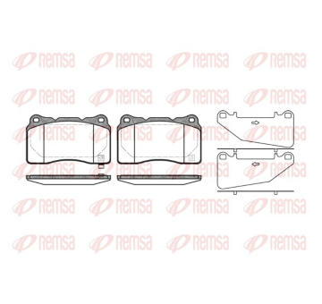 Sada brzdových destiček, kotoučová brzda REMSA 0666.32
