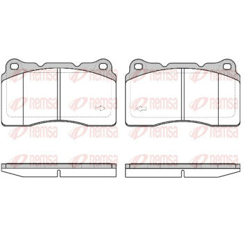 Sada brzdových destiček, kotoučová brzda REMSA 0666.40