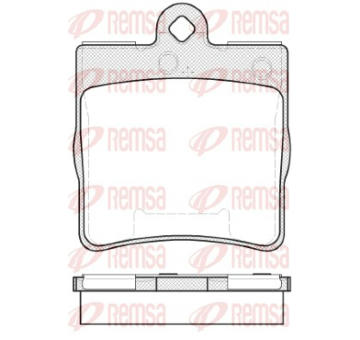 Sada brzdových destiček, kotoučová brzda REMSA 0678.10