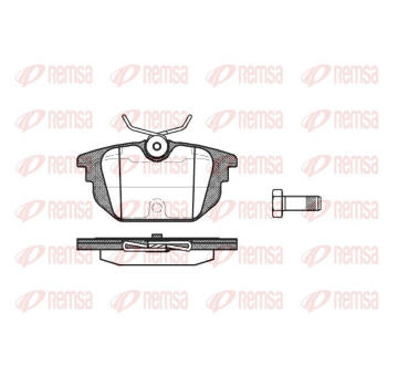 Sada brzdových destiček, kotoučová brzda REMSA 0692.00