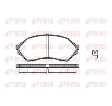 Sada brzdových destiček, kotoučová brzda REMSA 0699.00