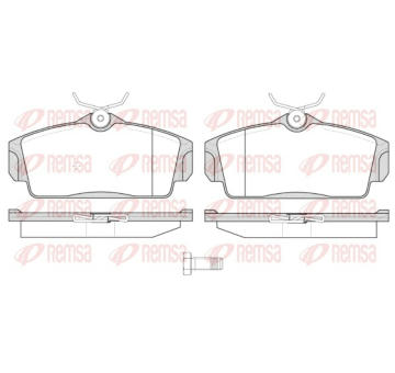 Sada brzdových destiček, kotoučová brzda REMSA 0704.10