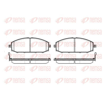 Sada brzdových destiček, kotoučová brzda REMSA 0711.04