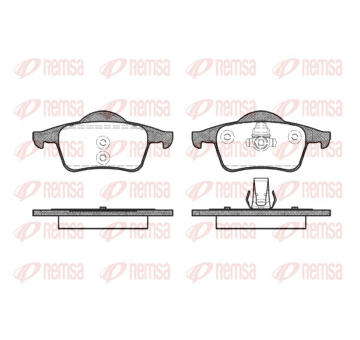 Sada brzdových destiček, kotoučová brzda REMSA 0714.00