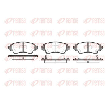 Sada brzdových destiček, kotoučová brzda REMSA 0716.02