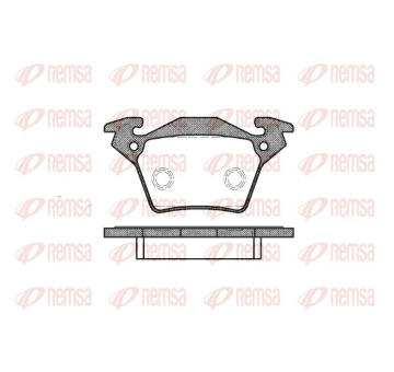 Sada brzdových destiček, kotoučová brzda REMSA 0717.00