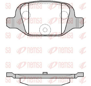 Sada brzdových destiček, kotoučová brzda REMSA 0727.00