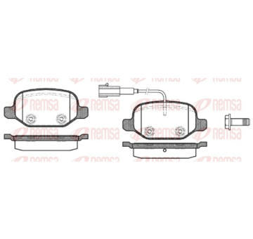 Sada brzdových destiček, kotoučová brzda REMSA 0727.02