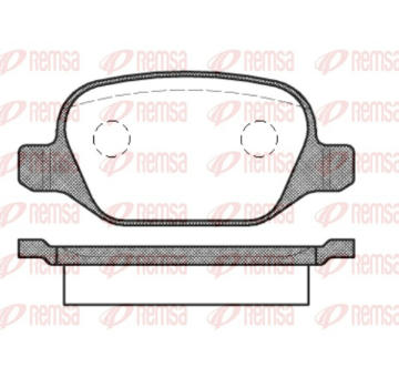 Sada brzdových destiček, kotoučová brzda REMSA 0727.10