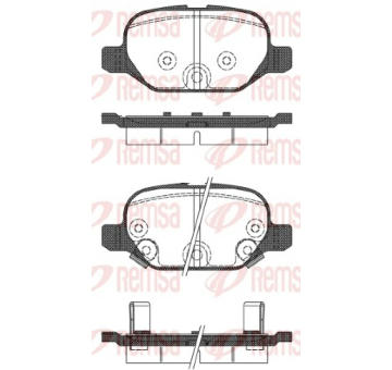 Sada brzdových destiček, kotoučová brzda REMSA 0727.32