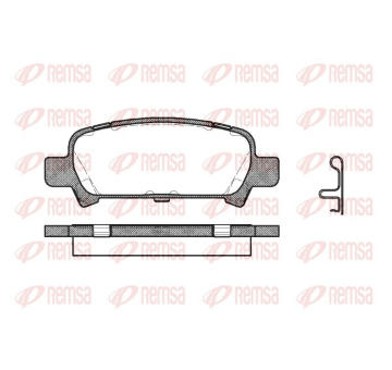Sada brzdových destiček, kotoučová brzda REMSA 0729.02