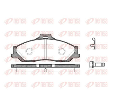 Sada brzdových destiček, kotoučová brzda REMSA 0730.01