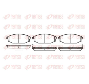 Sada brzdových destiček, kotoučová brzda REMSA 0734.02
