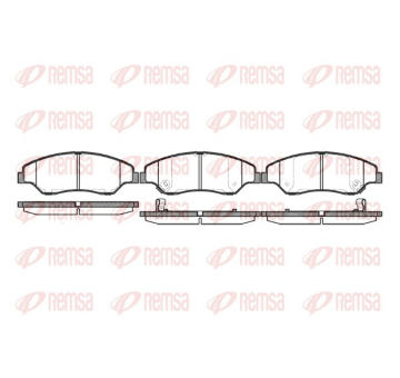 Sada brzdových destiček, kotoučová brzda REMSA 0739.02