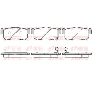 Sada brzdových destiček, kotoučová brzda REMSA 0746.42