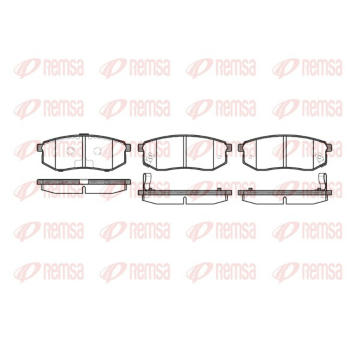 Sada brzdových destiček, kotoučová brzda REMSA 0749.02