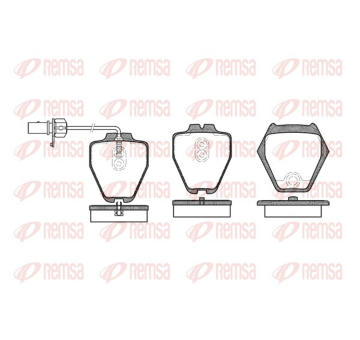 Sada brzdových destiček, kotoučová brzda REMSA 0752.02