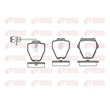 Sada brzdových destiček, kotoučová brzda REMSA 0752.12