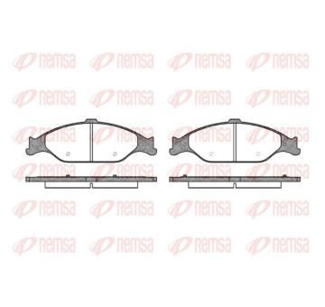 Sada brzdových destiček, kotoučová brzda REMSA 0760.00