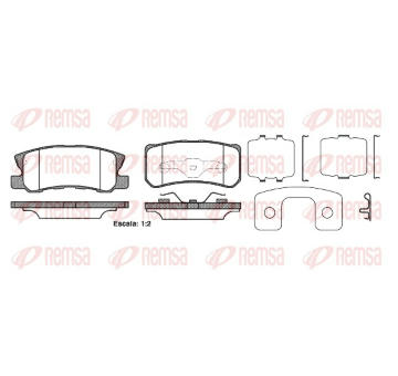 Sada brzdových destiček, kotoučová brzda REMSA 0803.22