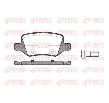Sada brzdových destiček, kotoučová brzda REMSA 0818.00