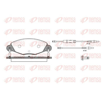 Sada brzdových destiček, kotoučová brzda REMSA 0827.04