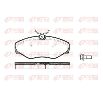 Sada brzdových destiček, kotoučová brzda REMSA 0834.00