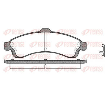 Sada brzdových destiček, kotoučová brzda REMSA 0837.02