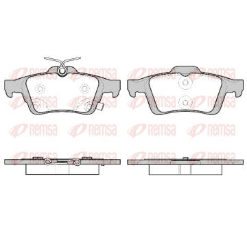 Sada brzdových destiček, kotoučová brzda REMSA 0842.11