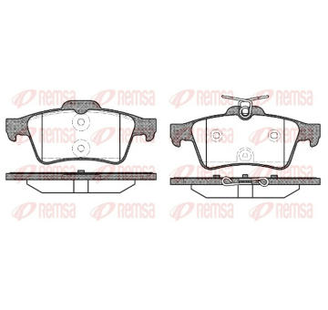 Sada brzdových destiček, kotoučová brzda REMSA 0842.40
