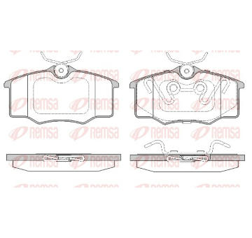 Sada brzdových destiček, kotoučová brzda REMSA 0846.20