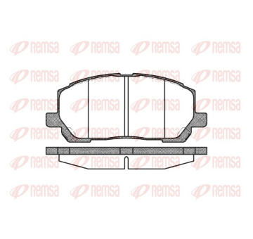 Sada brzdových destiček, kotoučová brzda REMSA 0855.00