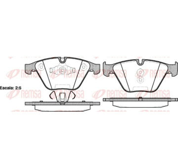Sada brzdových destiček, kotoučová brzda REMSA 0857.10