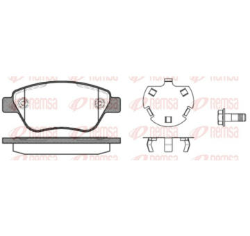 Sada brzdových destiček, kotoučová brzda REMSA 0858.30
