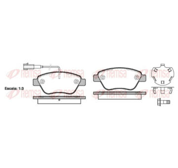 Sada brzdových destiček, kotoučová brzda REMSA 0858.32