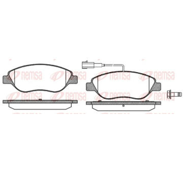 Sada brzdových destiček, kotoučová brzda REMSA 0860.02