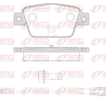 Sada brzdových destiček, kotoučová brzda REMSA 0861.12