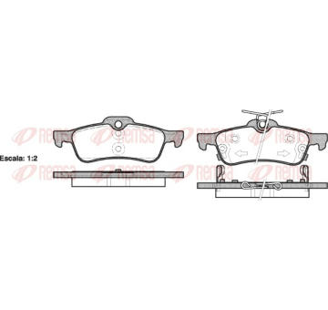 Sada brzdových destiček, kotoučová brzda REMSA 0862.02