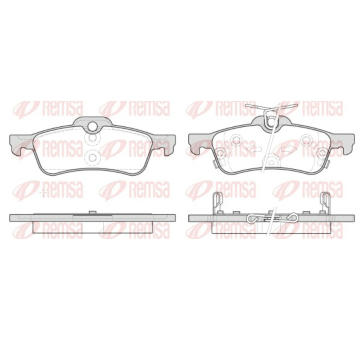 Sada brzdových destiček, kotoučová brzda REMSA 0862.12
