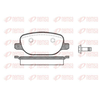 Sada brzdových destiček, kotoučová brzda REMSA 0878.00