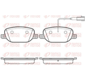 Sada brzdových destiček, kotoučová brzda REMSA 0878.12