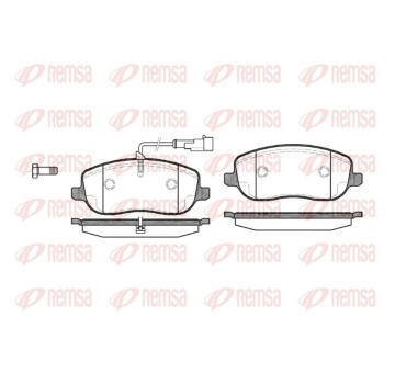 Sada brzdových destiček, kotoučová brzda REMSA 0879.31